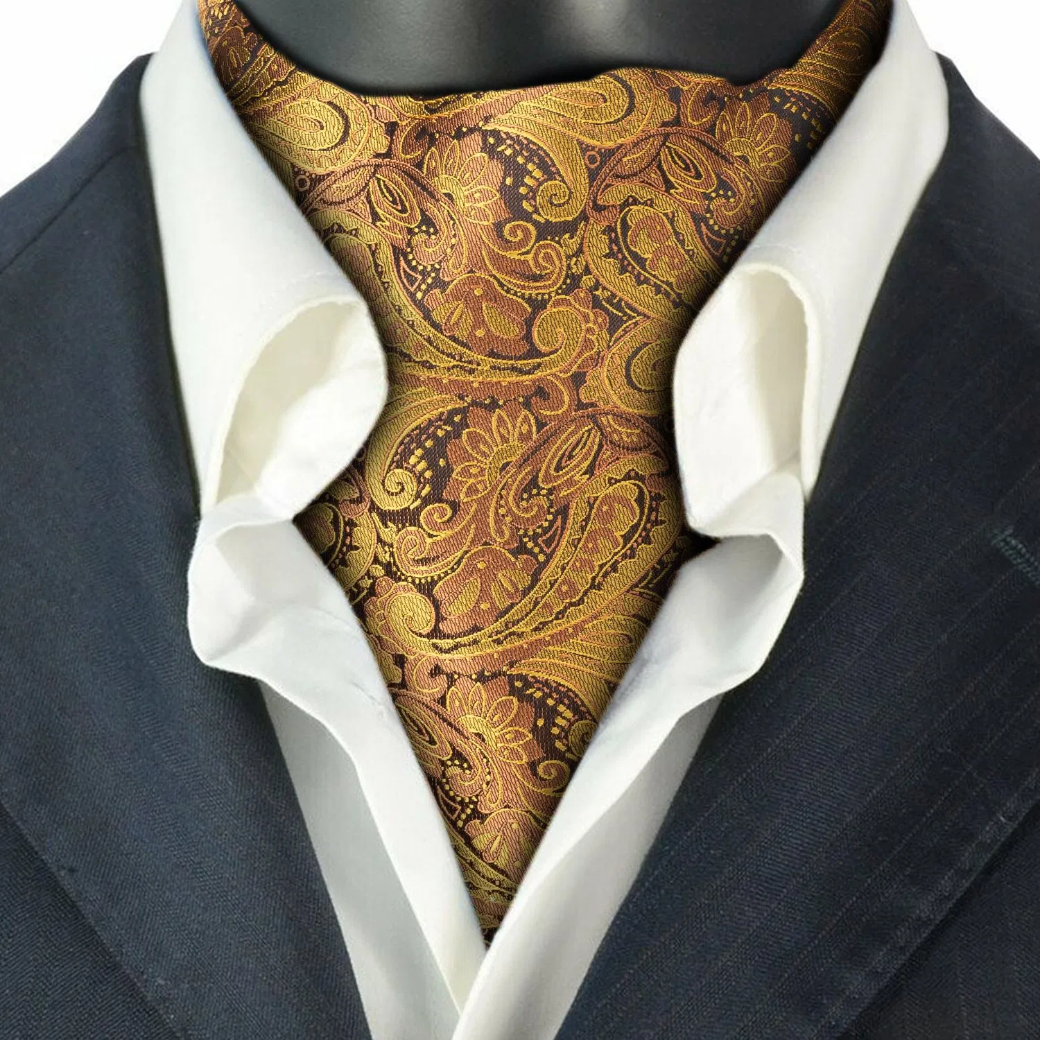 yellow ascot tie