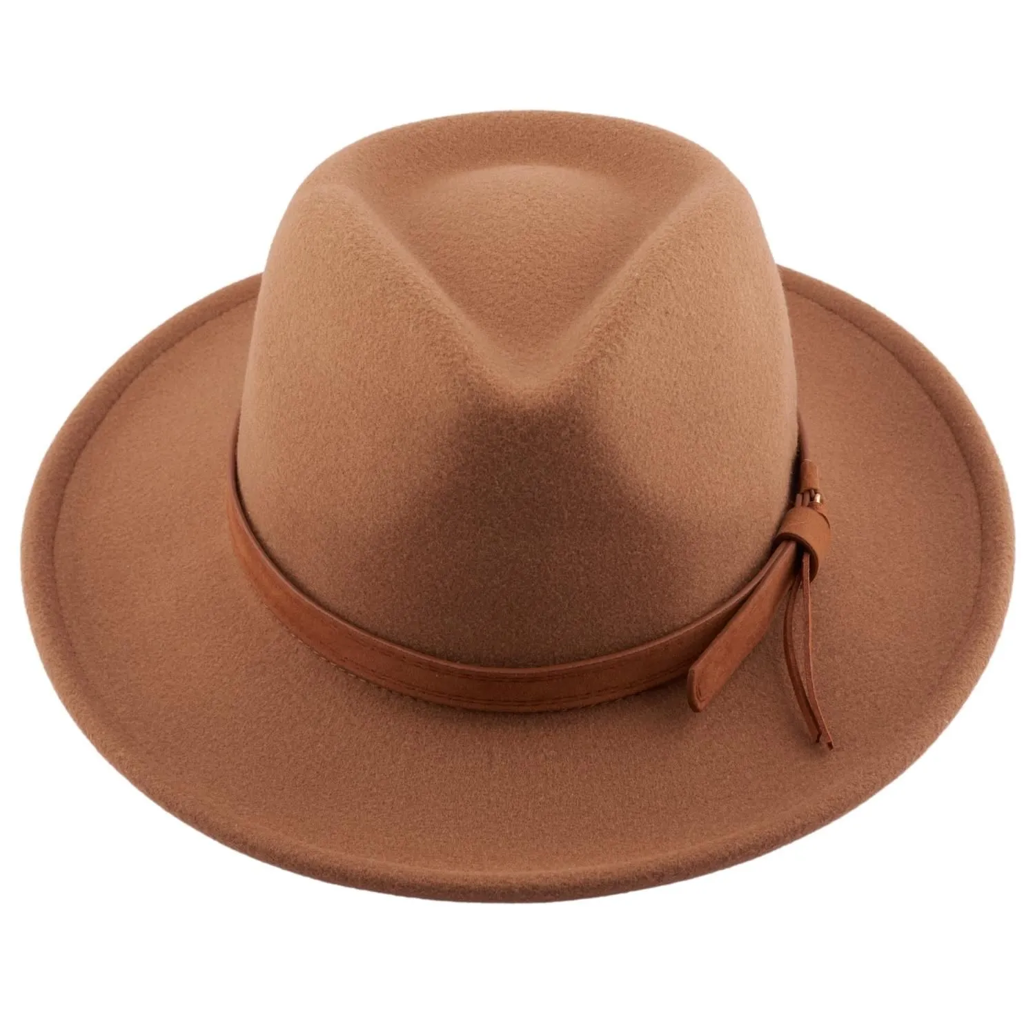 Homburg Solid Brown Fedora Hat for men The Tie Hub
