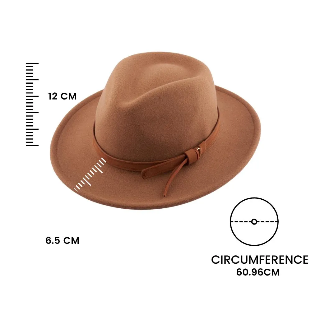 Homburg Solid Brown Fedora Hat for men The Tie Hub
