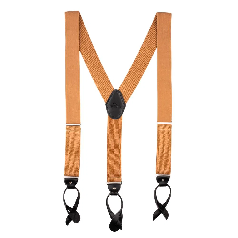 Gentry Rust Orange with Black Y back Elasticated Suspender for men ...