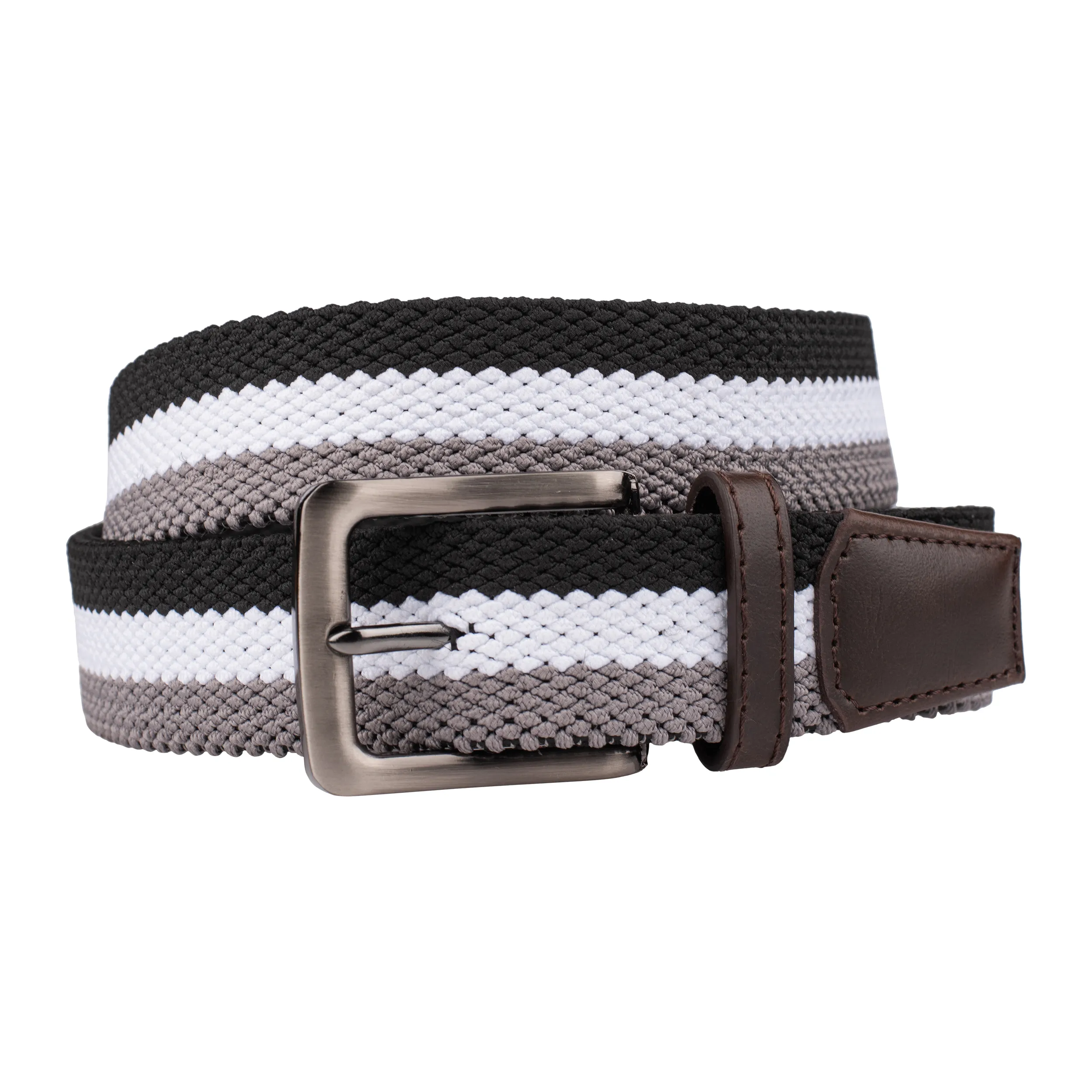 Striped Monotone Elasticated Woven Belt The Tie Hub