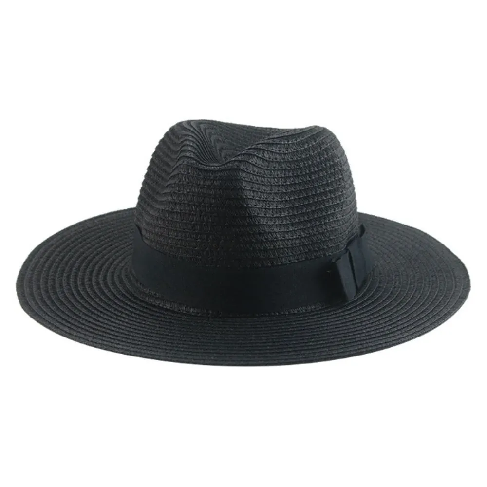 Black Wide Brim Panama Straw Hats for men The Tie Hub
