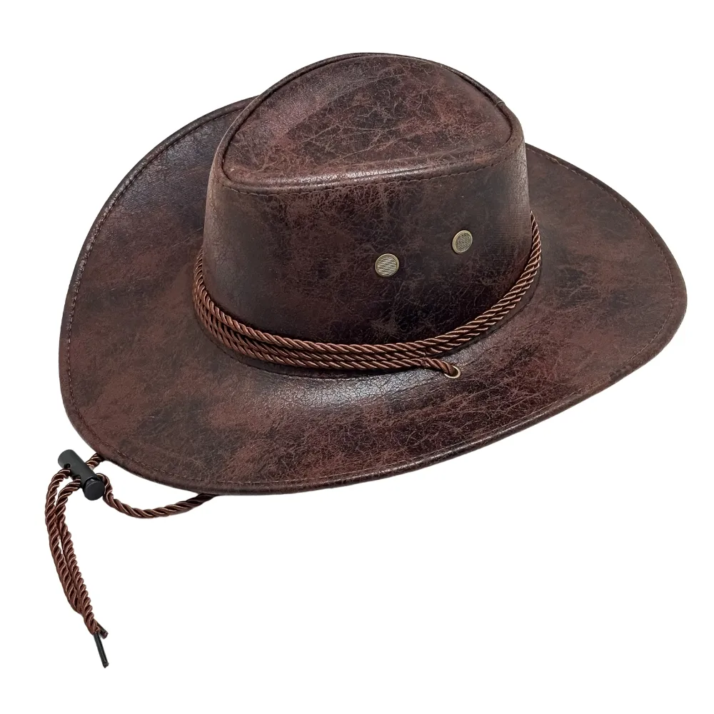 Vintage Brown Western Cowboy Hat for Men The Tie Hub - Main Image